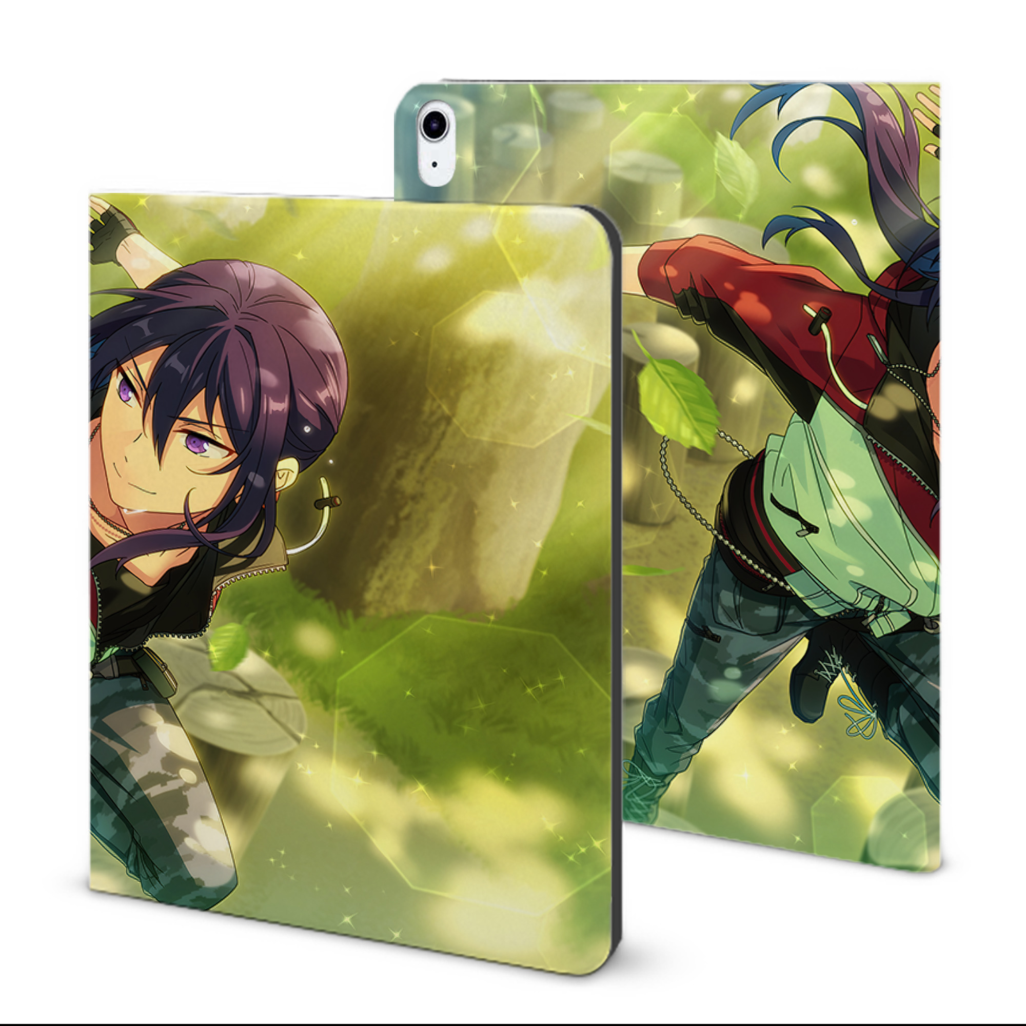 （画像用） あんさんぶるスターズ! Ensemble Stars IPad ケース ブック型 PUレザー TPU 耐衝撃 軽量 薄型 ペン収納なし 全面保護 IPad 各モデル対応